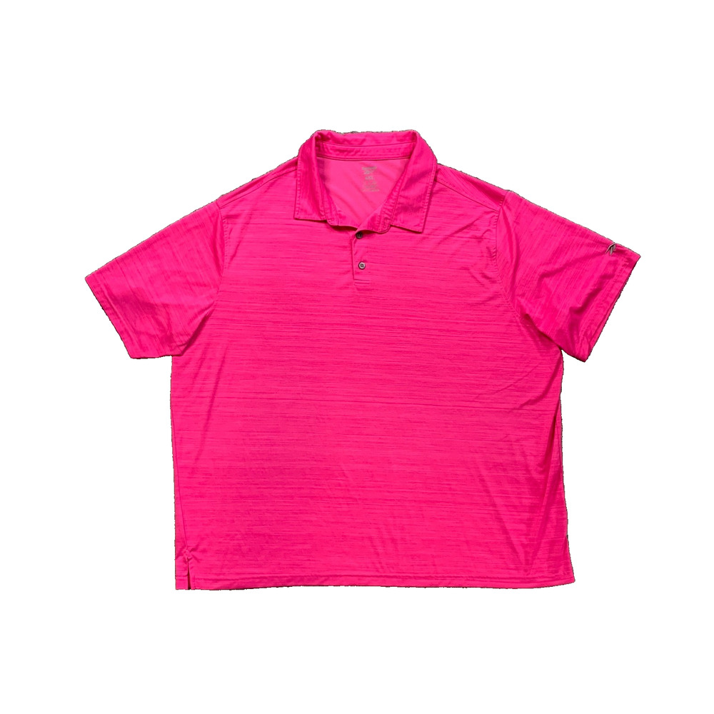 Reebok Golf Shirt Men 4XL Speedwick 3 Button Placket Short Sleeve Side Vent Polo